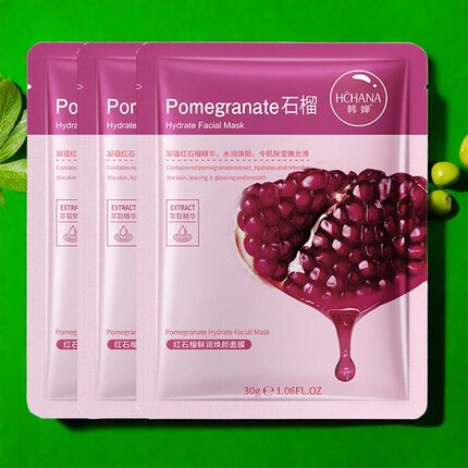 红石榴面膜补水保湿提亮肤色收缩毛孔紧致抗皱面膜贴