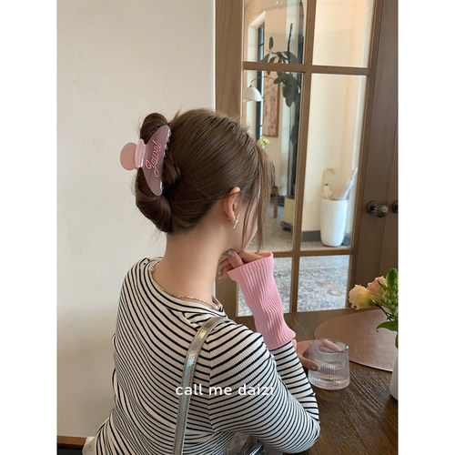 甜美少女后脑勺盘发夹简约优雅抓夹高级感发夹百搭可爱气质抓夹