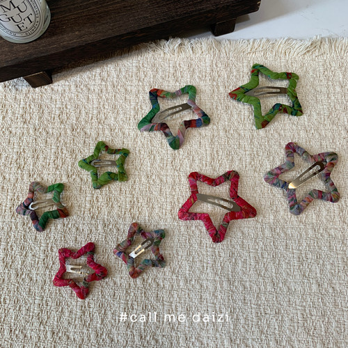 hey holiday星星边夹刘海夹甜美简约少女发饰bb夹百搭高级感