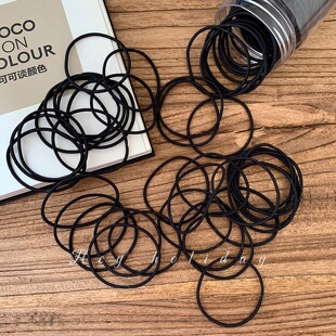 黑色头绳女扎头发限量装简约皮筋高弹力马尾头饰发绳不伤发百搭