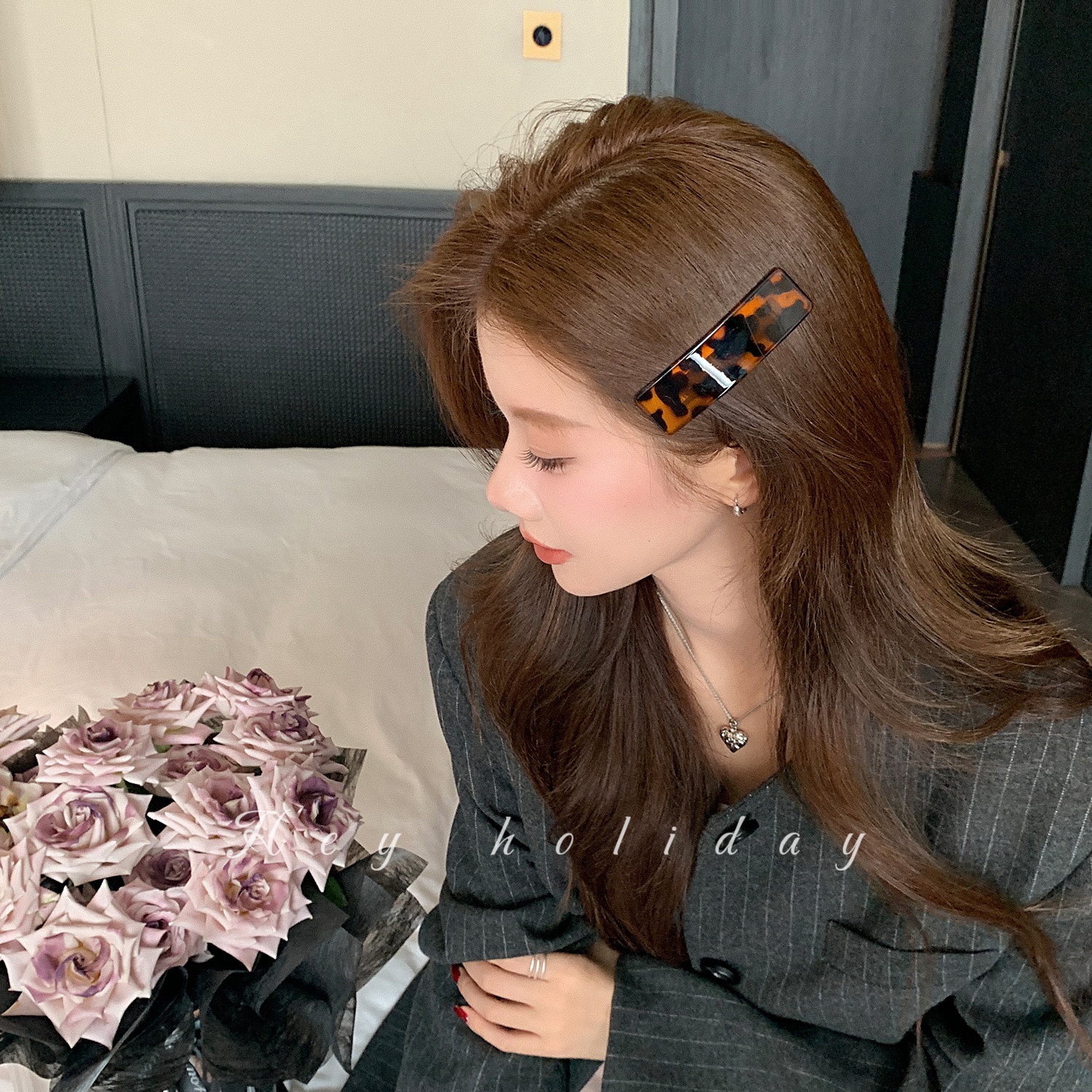 高级配色~复古BB刘海前额碎发夹女2024新款网红侧边发卡头饰