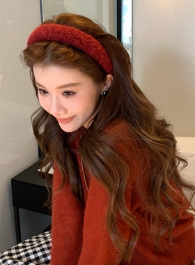 秋冬毛绒绒发箍气质百搭简约发饰少女温柔韩版时尚网红甜美头饰