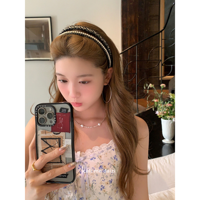 韩国小香风细款压发洗脸发箍2025新款高级感气质百搭网红头箍女