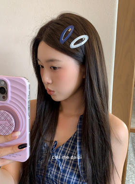 韩系醋酸镂空多巴胺色系侧边刘海碎发高级感BB夹时尚发饰