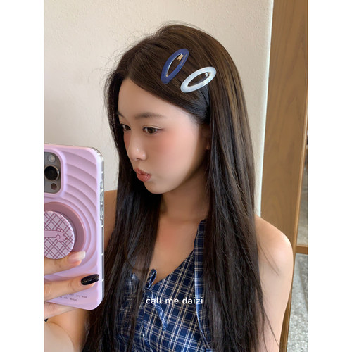 韩系醋酸镂空多巴胺色系侧边刘海碎发高级感BB夹时尚发饰