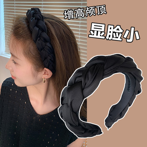 黑色发箍头箍高级感宽边