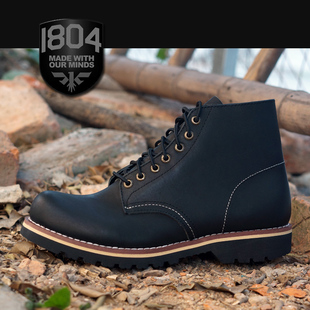 1804手工复古短靴工装靴经典9111款耐磨橡胶大底啊美咔叽原创品牌