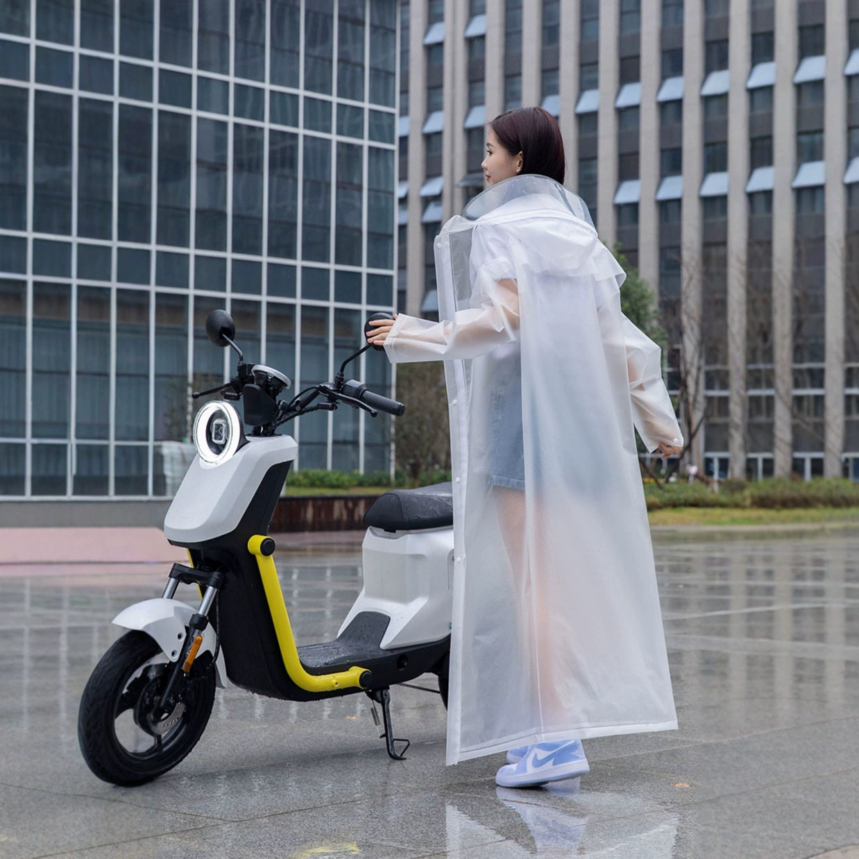 雨衣女透明长款全身防暴雨时尚骑行单人电动电瓶自行车成人男雨披