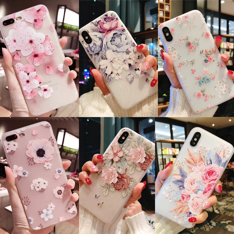 iphone/vivo/oppoa7x手机壳r9s浮雕软壳a5桃花r17包边防摔女a9|ruв категории Цифровые аксессуары, аксессуары для мобильных телефонов, телефон защитный кожух/оболочка - от Buy2taobao.com для оказания профессиональной услуги покупки агента Taobao