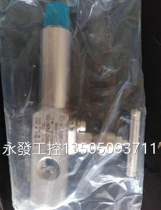 世伟洛克/不锈钢压力表截止阀ss-6pnbgm8l-f8】 disc 316 6000psg