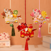 马上有钱挂件车挂送女朋友春节礼物新年挂饰扭扭棒手工diy材料包