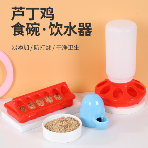 小鸡槽子小型自动饮水器鹌鹑饲料喂食器芦丁鸡食槽养鸡自动喂食器