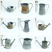 孤品集合 美式 仿古做旧铁艺浇水壶水壶长嘴蓬壶多肉洒水壶花洒瓶