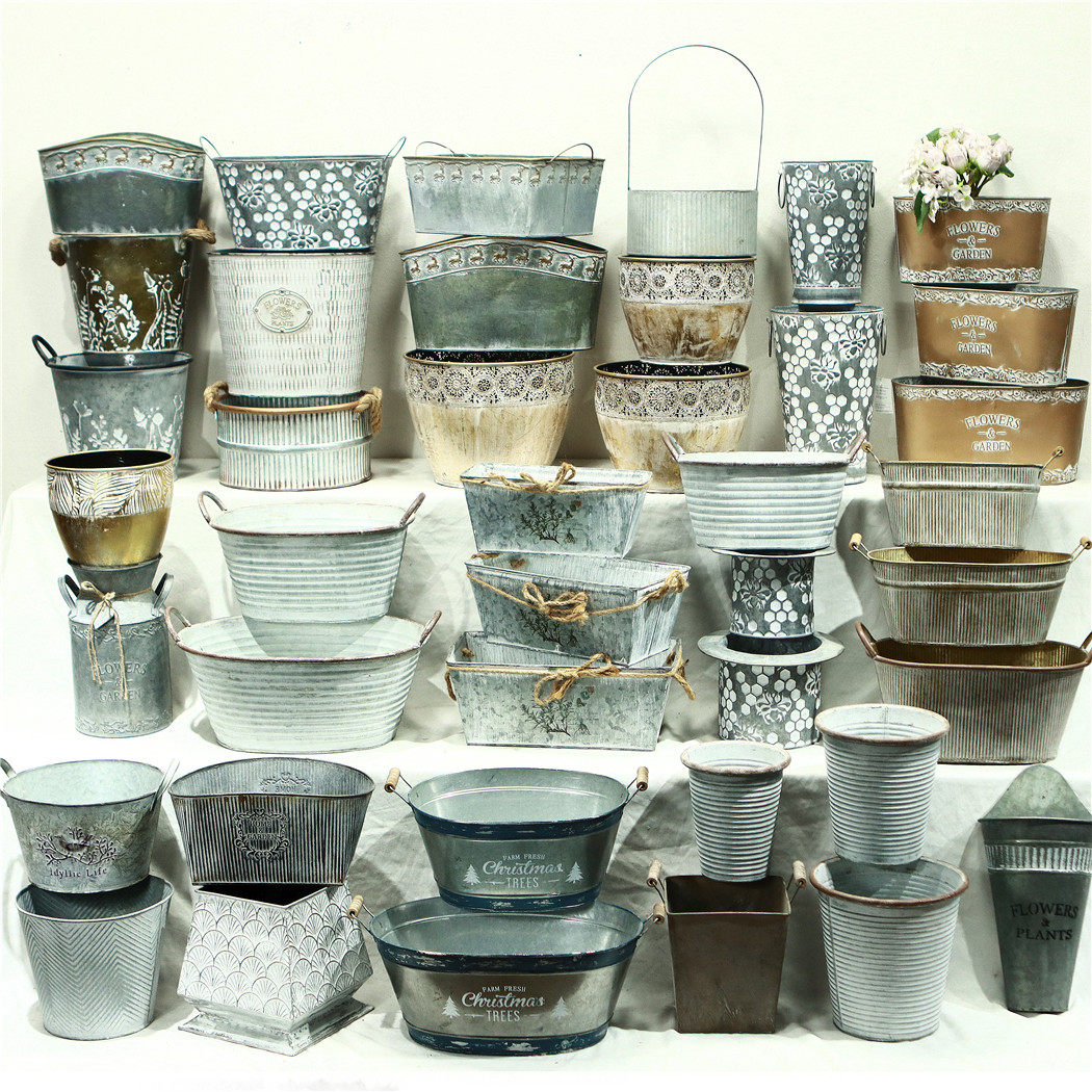 孤品大集合-美式乡村风家居饰品仿古做旧铁艺植物多肉盆花盆花器,家居饰品,花盆,淘宝优惠券,粉丝福利购,淘宝优惠卷