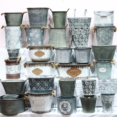 铁艺装饰花盆植物多肉盆花桶花器