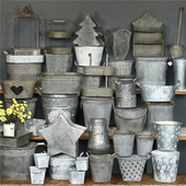 饰铁艺复古花盆多肉盆 乡村风仿古做旧庭院花园装 孤品大集合 美式