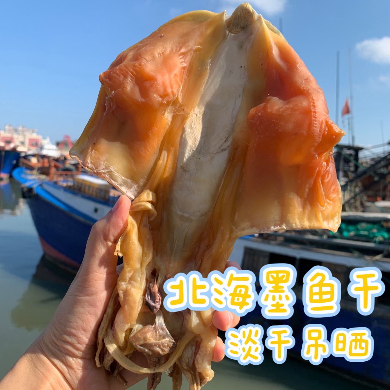 北海墨鱼干吊晒淡干鲜香煲汤