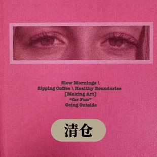 Focus Pink！RISEINLIFE粉色八宫格轻复古手帐本 布面日记本记录