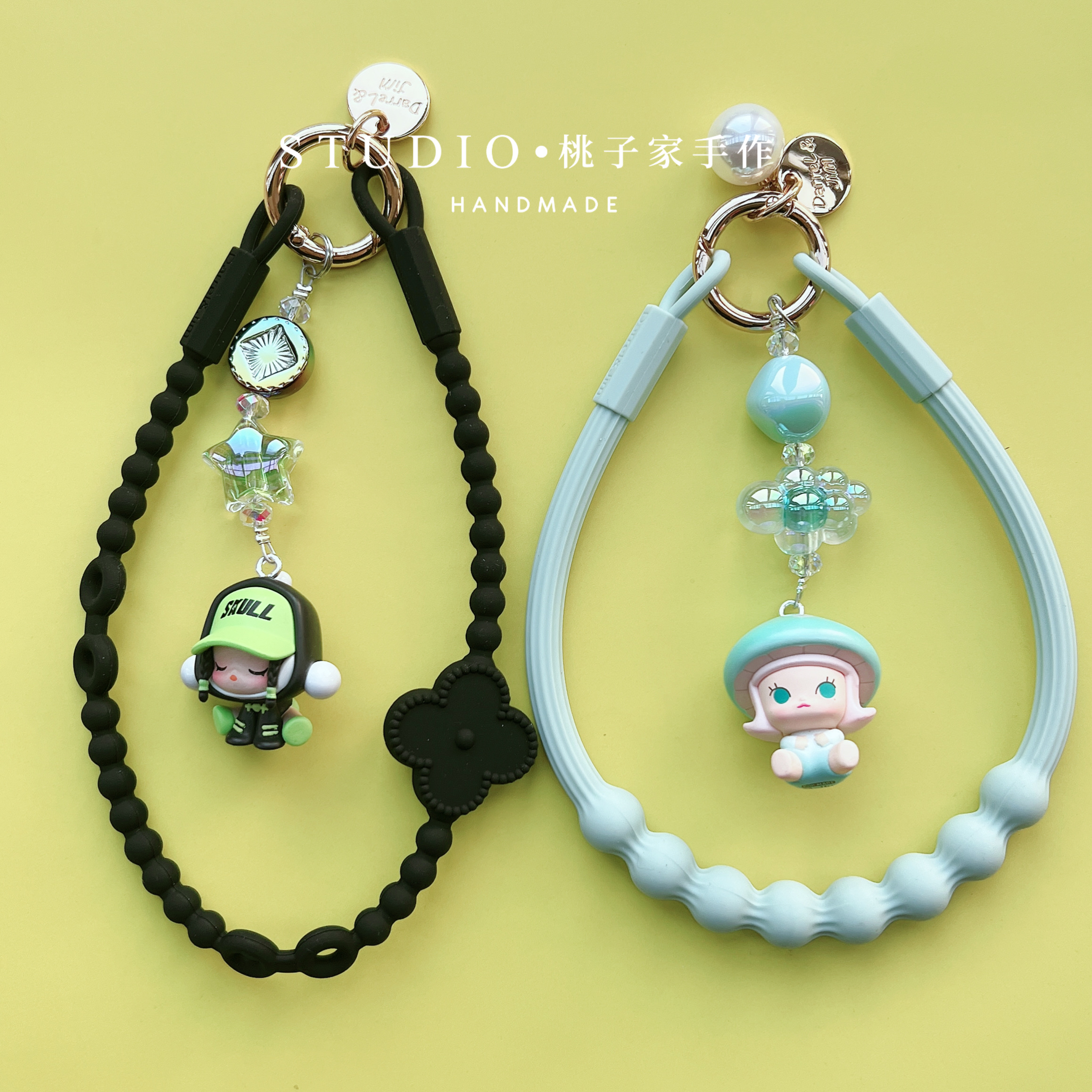 正版泡泡玛特萌粒情书抱抱手机链包包挂件手机绳生日礼物