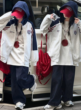 儿童装女童秋装连帽外套2026新款中大童女孩春秋款学院风棒球服潮