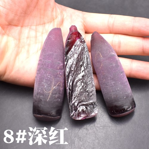 8号深红宝石红刚玉原料深鸽血红红宝材料实验室标本雕刻石ruby8#
