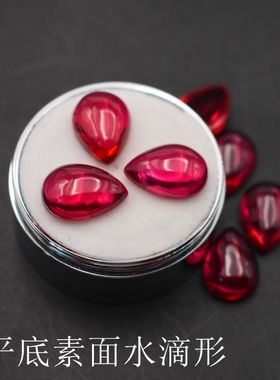 戒面红宝石麦一点配石