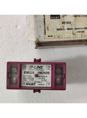 FAGET IT-LINE Current Transducer EM228 6M2609