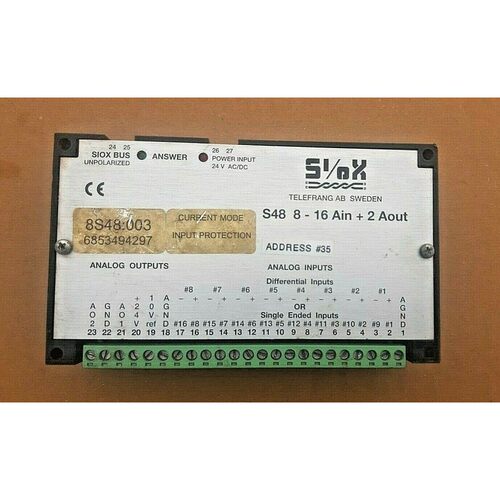 SIOX S48- 8-16 Ain + 2 Aout 分析输入输出模块 TELEPRANG 8S48: