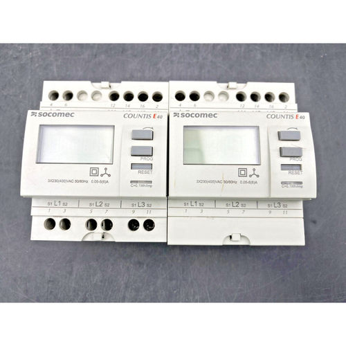LOT OF 2 SOCOMEC COUNTIS E40 87A688 ENERGY METER