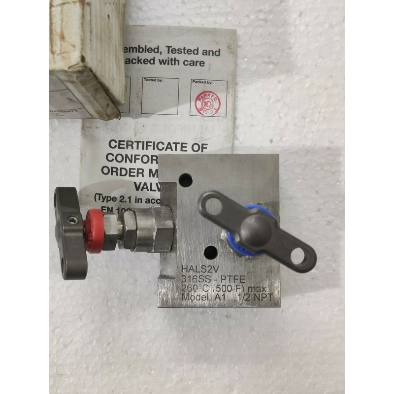 Parker HALS2V Manifold 2 Ventil Manifold 316SS-PTFE