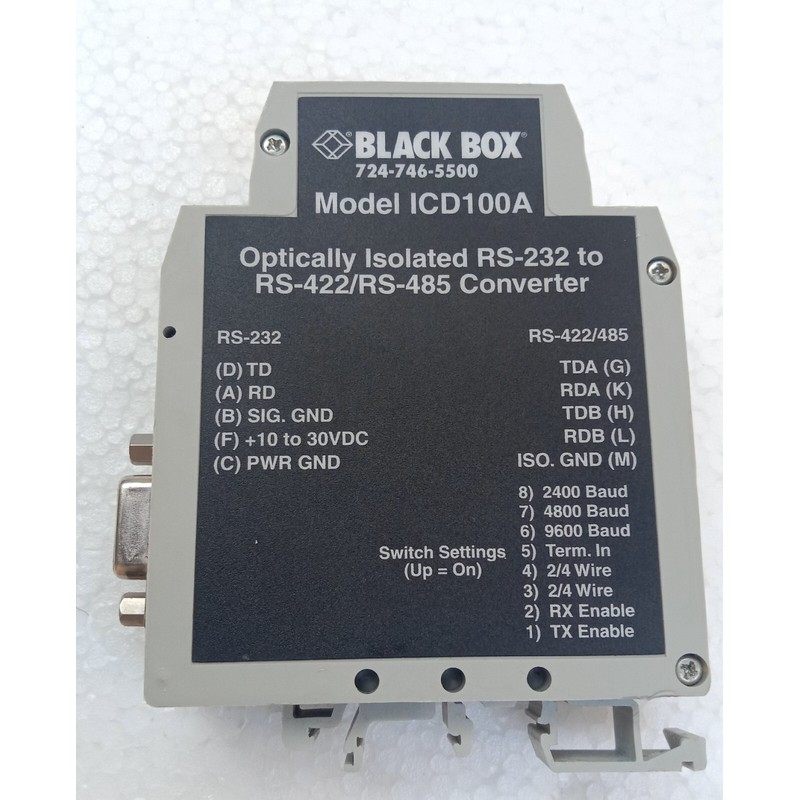 Black Box Corp ICD100A Interfaz Convertidor, RS-232A RS-422/
