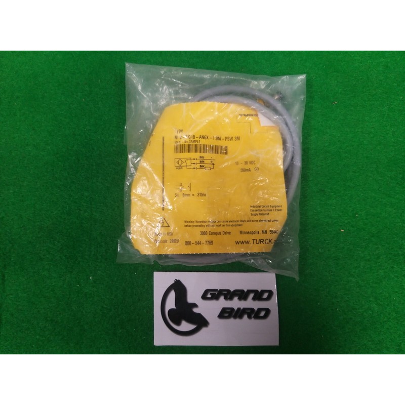 TURCK NI8-EG18-AN6X-1.0M-PSW 3M 10-30V 直流电,全新