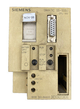 SIEMENS SIMATIC S5-100U CPU 100 6ES5100-8MA02