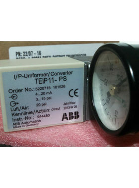 ABB TEIP11-PS I/P 转换器传感器 4-20mA 3-15 psi HVAC 可编程式