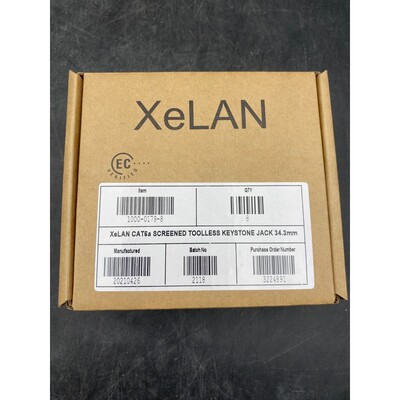 8pc x XELAN CAT6A SCREENED TOOLLESS KEYSTONE JACK 34.3 mm 8p