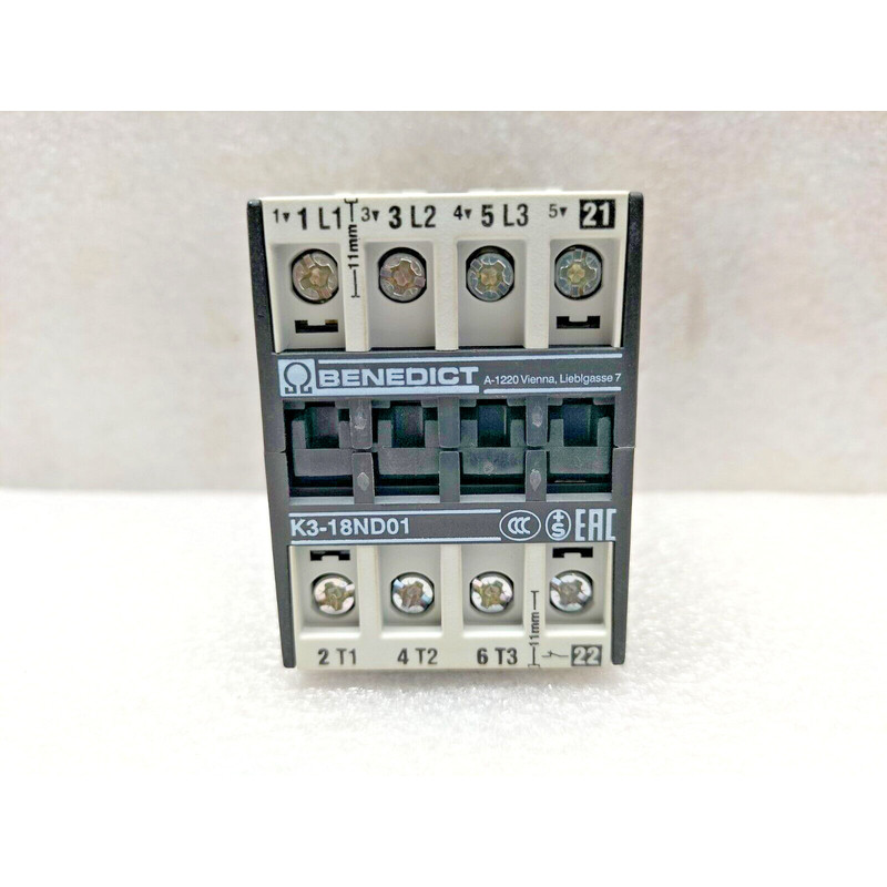 BENEDIKT & JAGER 接触器 K3-18ND01 AC3 400V ~ 18A