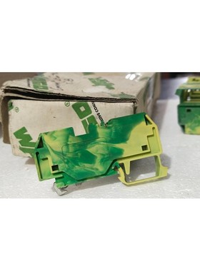 Wago 282-107 地面端子块 6 毫米 2 导线 Din 导轨笼夹绿色