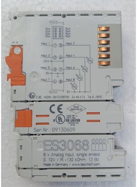 BECKHOFF ES3068, 8×Entrée Analogique Simple, 0.10V