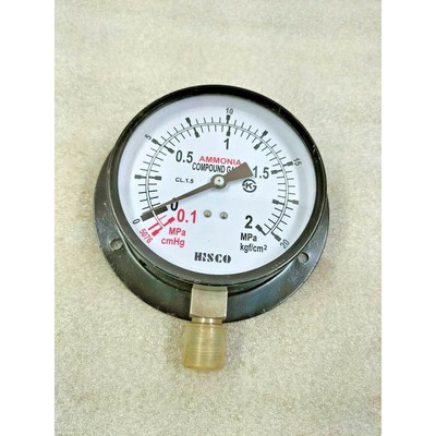 HISCO CL.1.5 AMMONIA COMPOUND GAUGE 0.1-2 MPa 底座