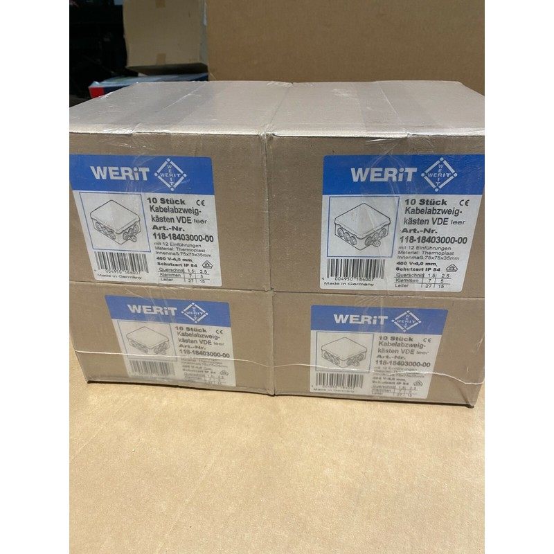 4 Box to plaster IP54 75 x 75 x 35mm 118-18403000-00 werit