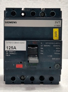 Siemens 3VT VT160H Circuit Breaker 3VT8212-2BA03-0DA2 125A