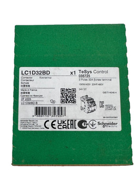 SCHNEIDER ELECTRIC LC1D32BD CONTACTEUR TESYS 035725 24VDC 15