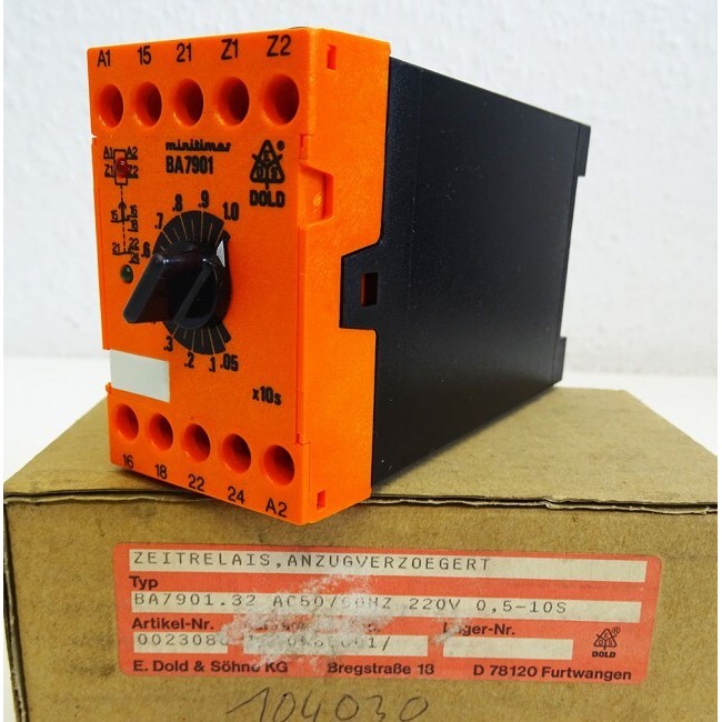 E.Dold BA 7901.32 0023086 Zeitrelais 220V 50/60Hz 0,5-10s -u