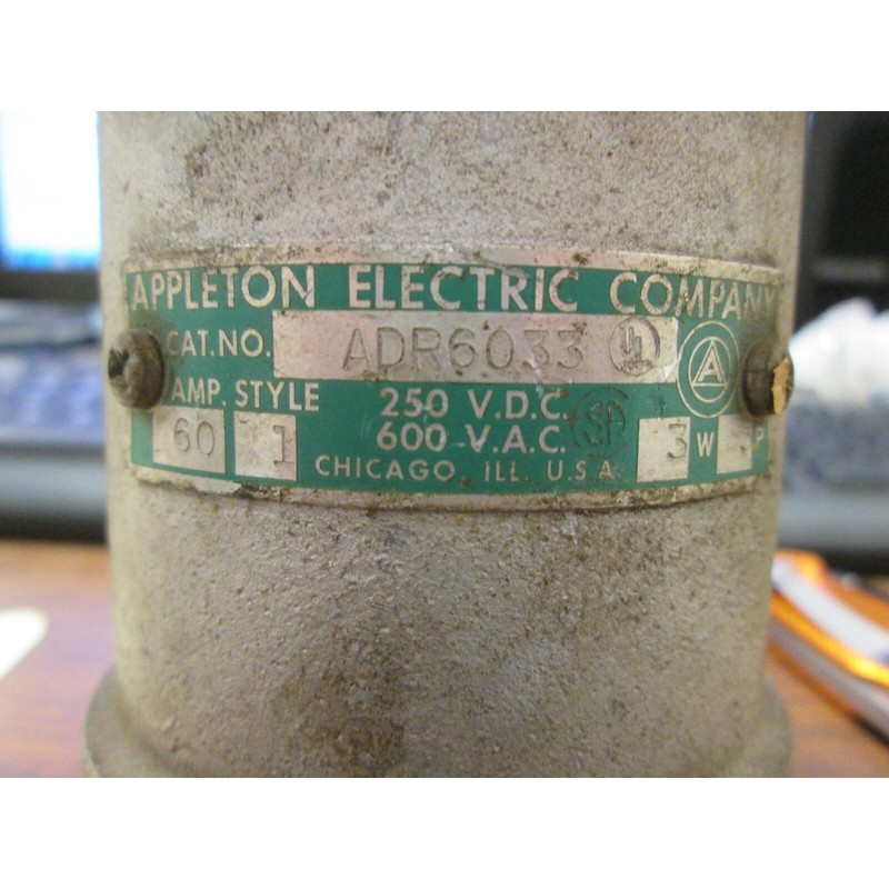 Appleton Receptacle ADR6033 60A 600A 3W 3P 二手
