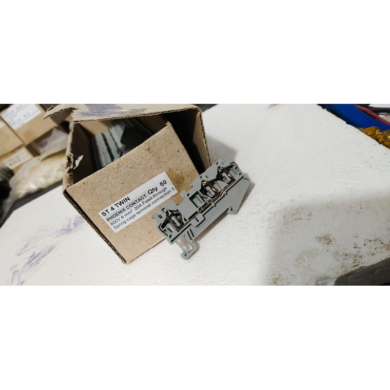 Phoenix Contact ST4 双进料通过端子块 800V 32A 弹簧笼