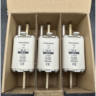 SOCOMEC 68520063 TAILLE 0 63A FUSIBLES HPC x3pc