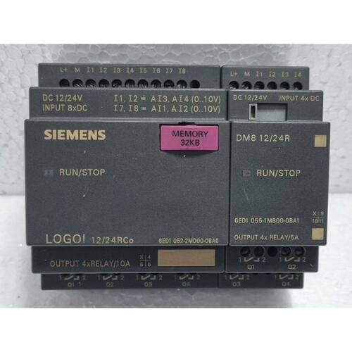 Siemens lOGO 12/24rcO 6ED1 052-2MD00-0BA6 With DM8 12/24R 6E