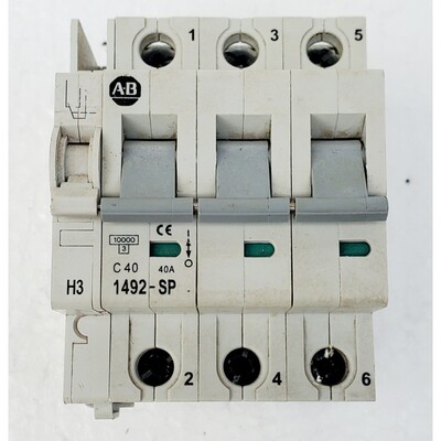 ALLEN-BRADLEY 1492-SP3C400 SER C Con Interruptor Auxiliar 14