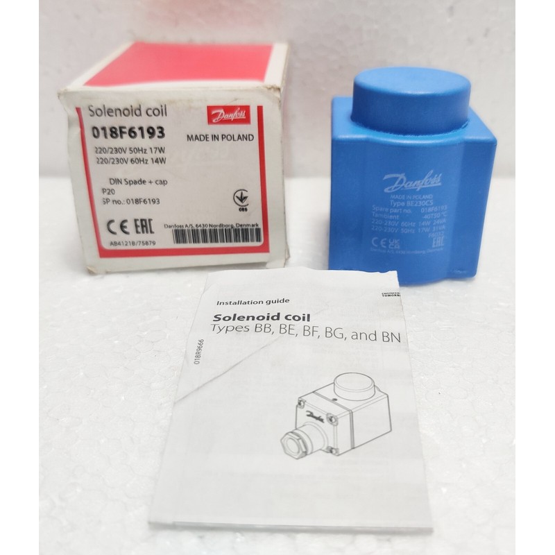 Danfoss BE230CS Solenoid Coil 018F6193