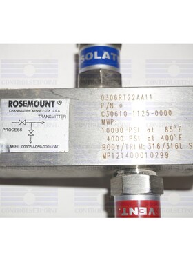 EMERSON ROSEMOUNT C306RT22AA11 双路手动 316 SST C30610-1125-